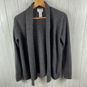 Neumann Marcus 100% Cashmere Open Front Cardigan